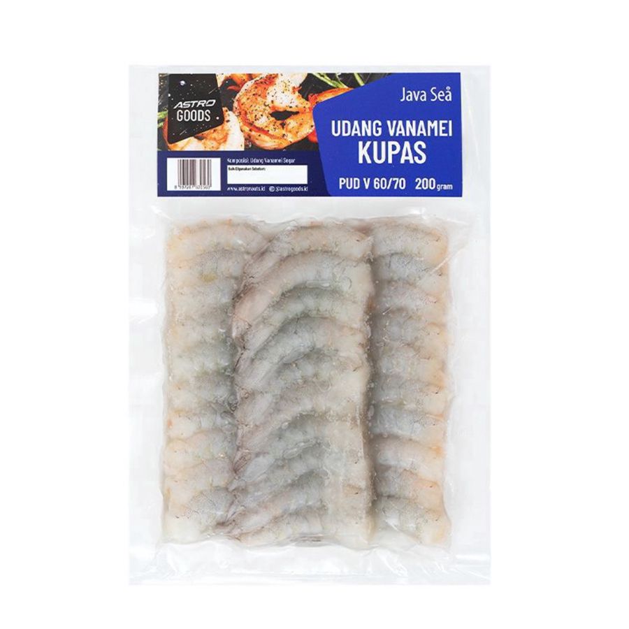 Udang Vanamei Kupas PUD V 60/70 Java Sea x Astro Goods 200gram