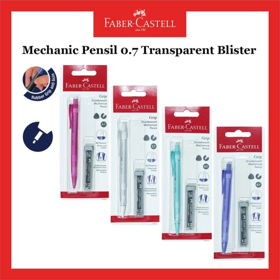 Faber Castell Econ Pensil Mekanik 0.7 mm Transparent Blister 1pcs