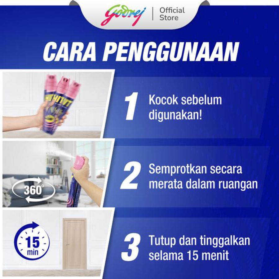 Hit Aerosol Cotton Powder Pembasmi Serangga 400ml