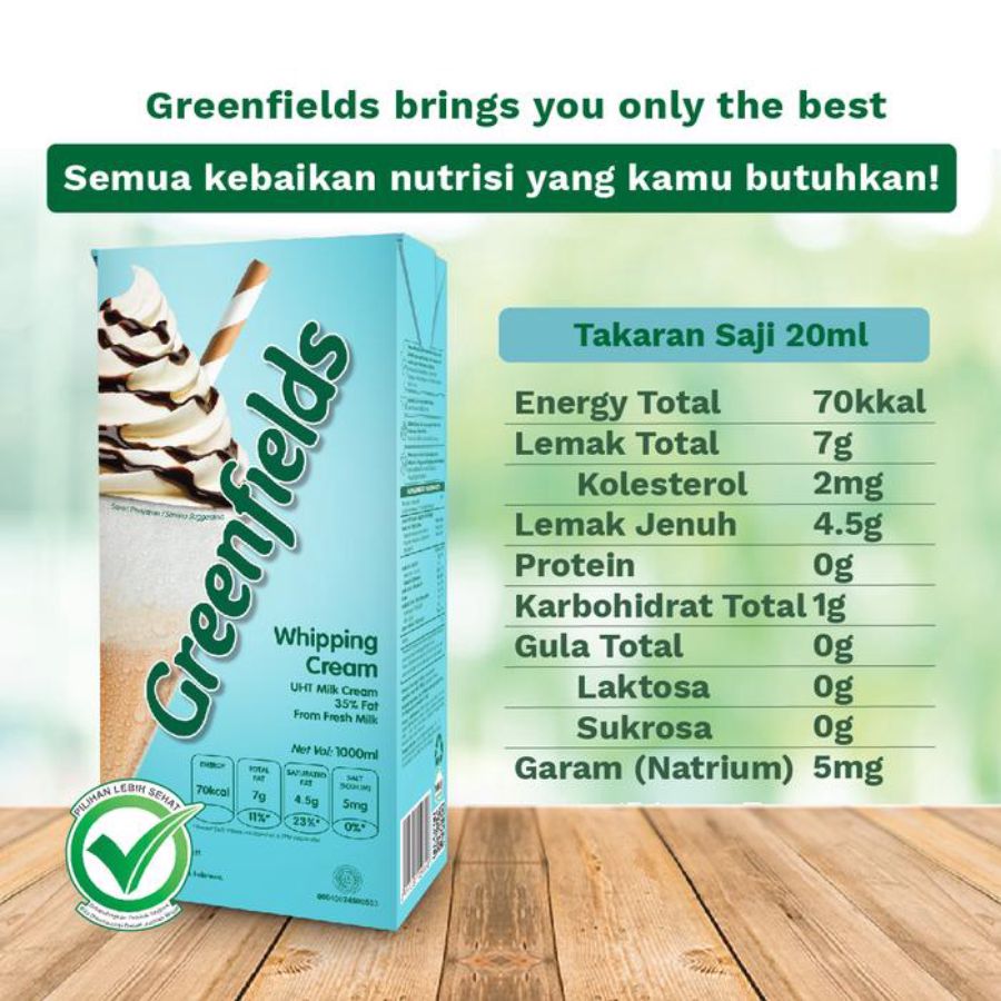 Greenfields Whipping Cream 1000ml