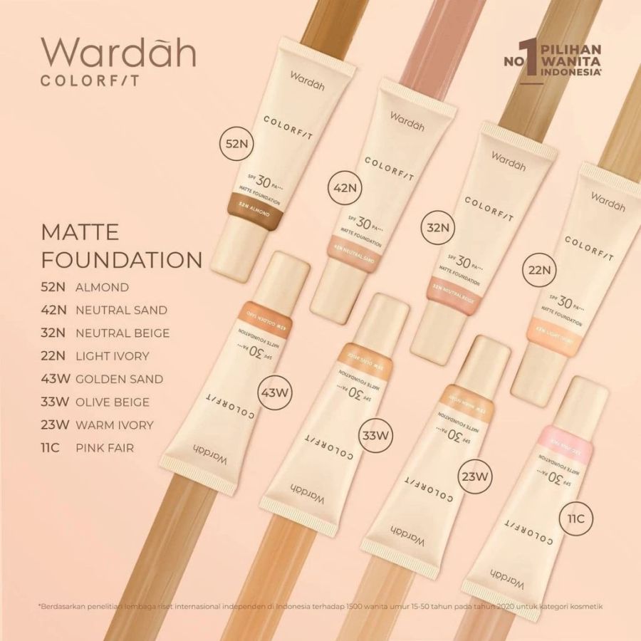 Wardah Colorfit 32N Neutral Beige Matte Foundation 25ml