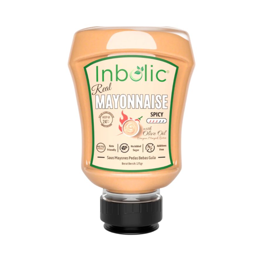 Inbolic Sugar-Free Real Spicy Mayonnaise with Olive Oil 175gram