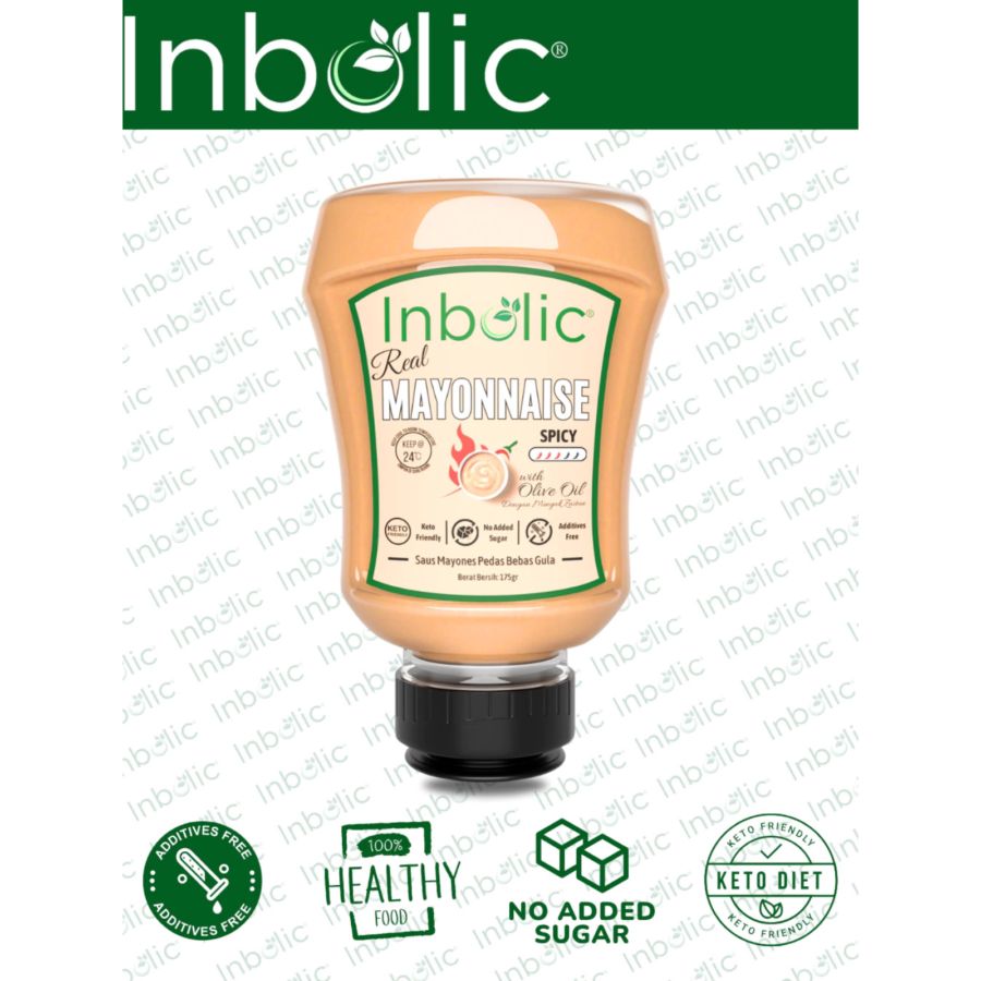 Inbolic Sugar-Free Real Spicy Mayonnaise with Olive Oil 175gram