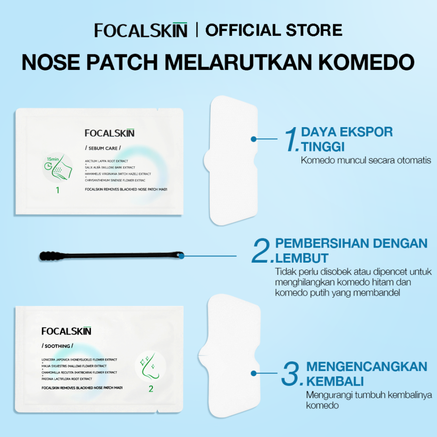 Focalskin Removes Blackhed Nose Patch 5 pcs 1box
