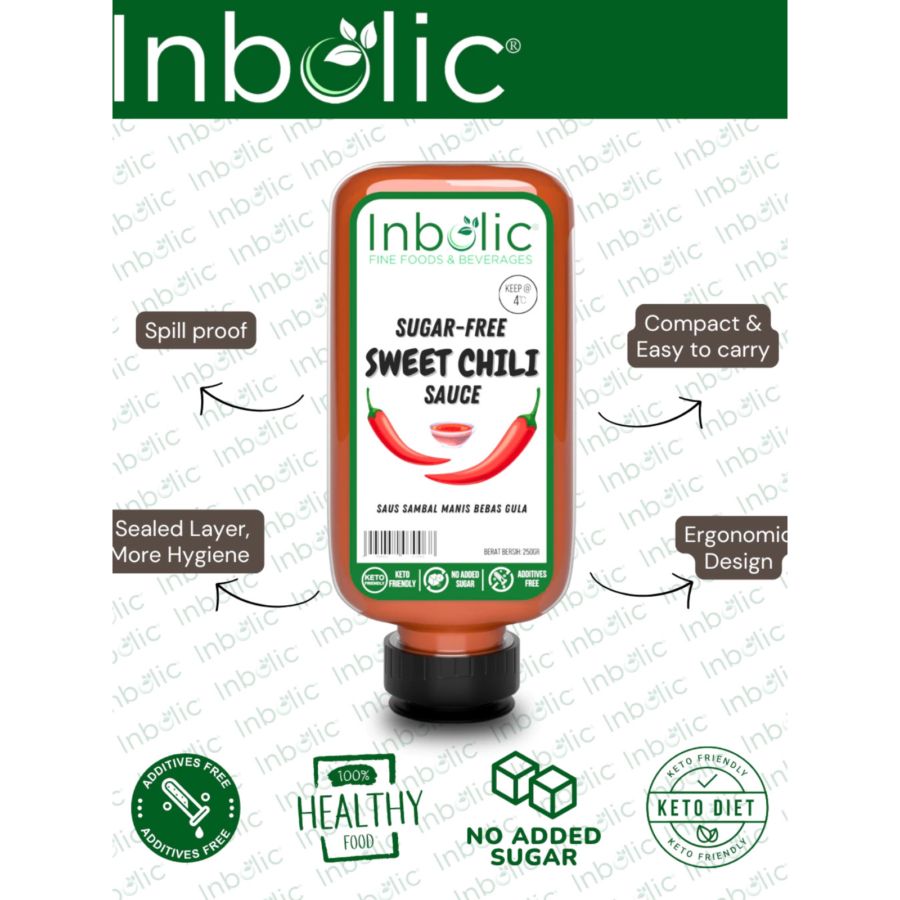 Inbolic Sugar-Free Sweet Chili Sauce 250gram