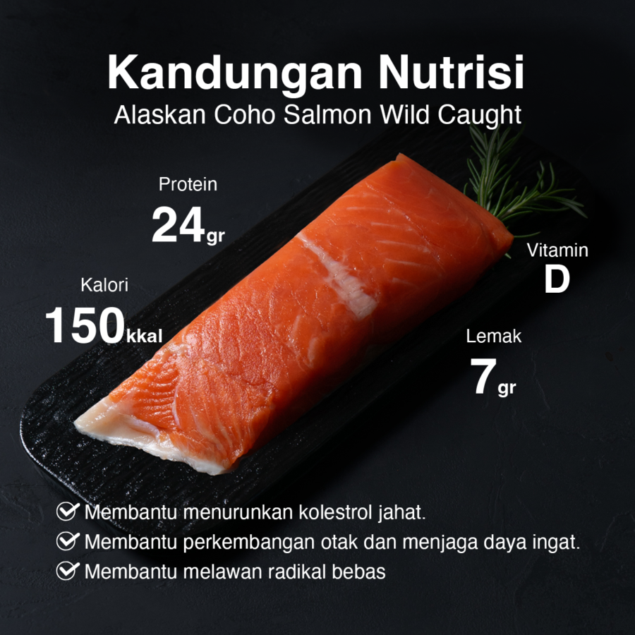 Alaskan Coho Salmon Wild Caught 200gram