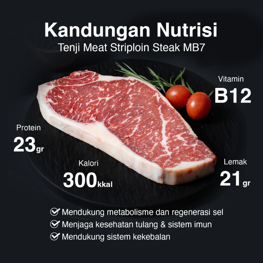 Striploin Steak MB7 Tenji Meat 200gram