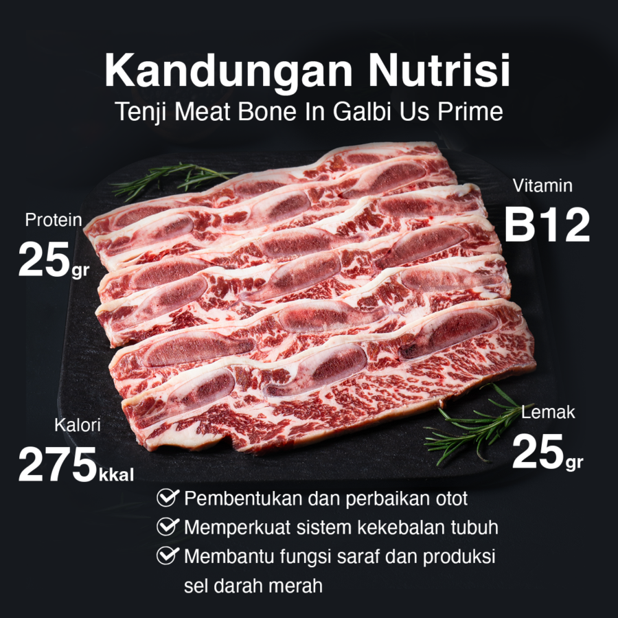Bone In Galbi Us Prime Tenji Meat 500gram