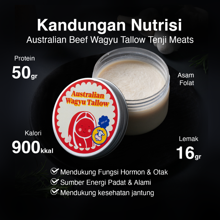Australian Beef Wagyu Tallow Tenji Meats 250 ml 1pcs