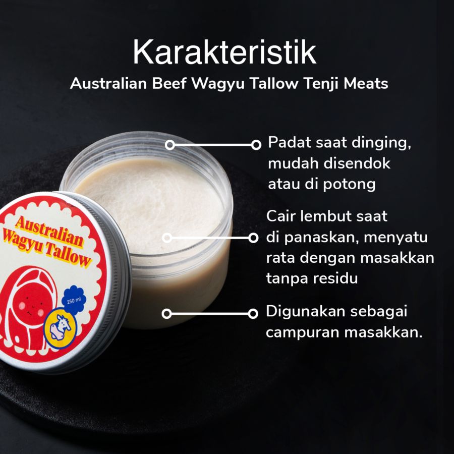 Australian Beef Wagyu Tallow Tenji Meats 250 ml 1pcs