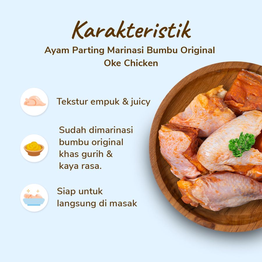 Ayam Parting Marinasi Bumbu Original Oke Chicken 500gram
