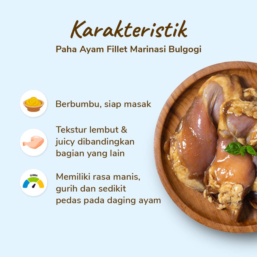 Paha Ayam Fillet Marinasi Bulgogi Oke Chicken 500gram