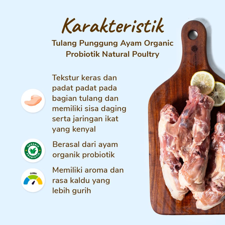 Tulang Punggung Ayam Organic Probiotik NaturalPoultry 1000gram