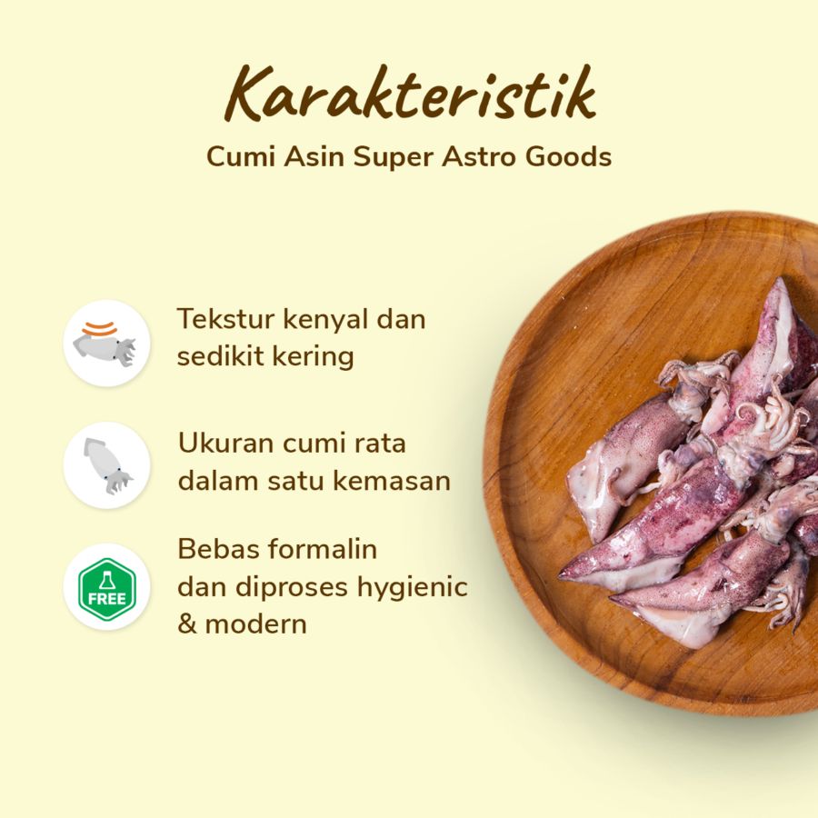 Cumi Asin Super Astro Goods 100gram