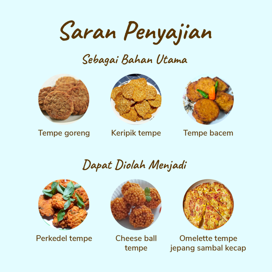 Azaki Tempe Daun Bulat 1 pcs 350gram