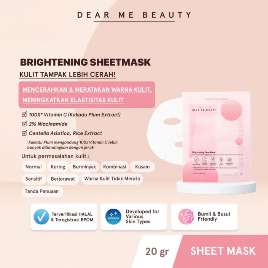 Dear Me Beauty Brightening Sheet Mask 1pcs