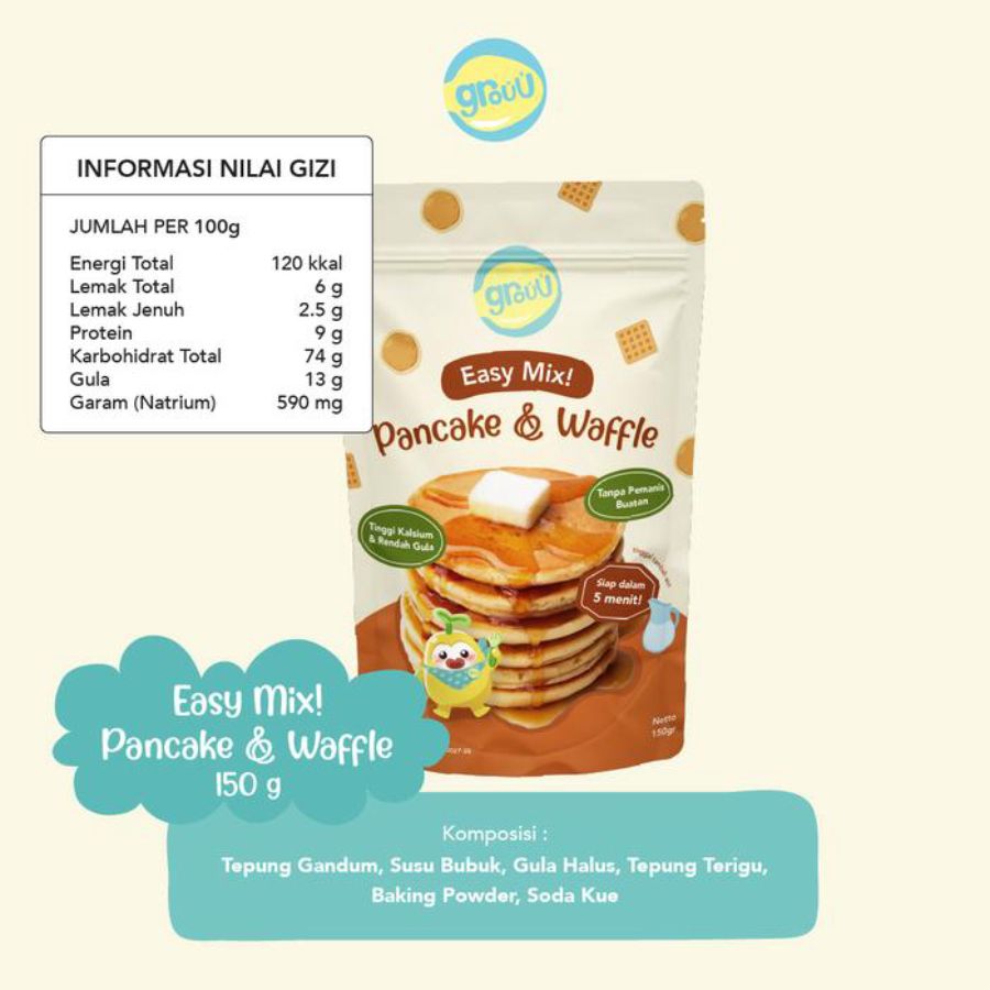 Grouu Easy Mix Pancake & Waffle 150gram