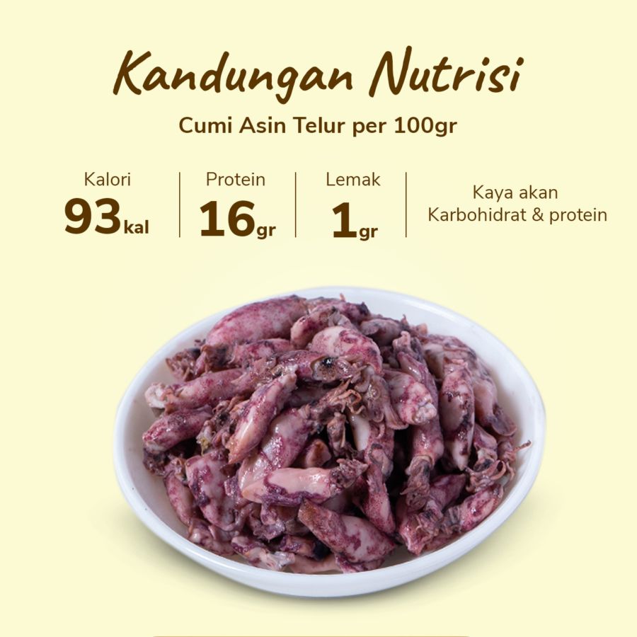 Ikan Asin Cumi Telur 250gram