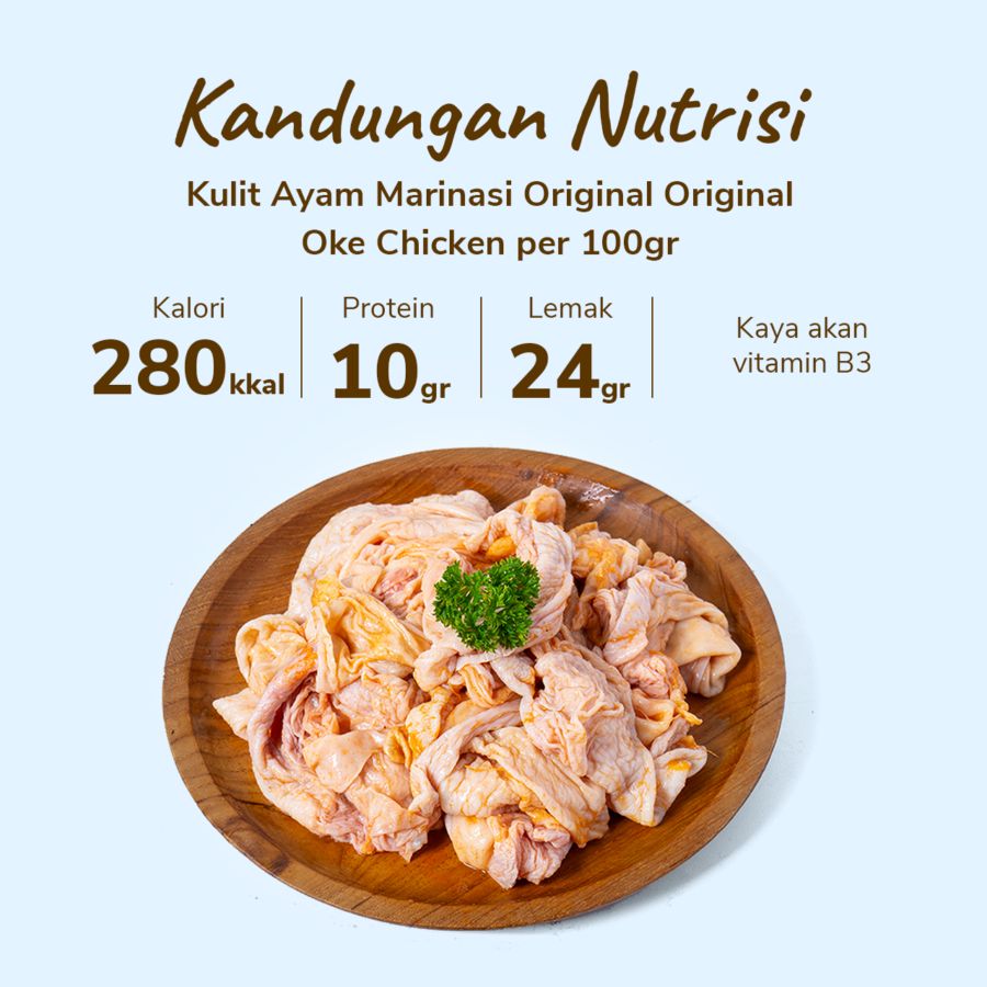 Kulit Ayam Marinasi Original Oke Chicken 500gram