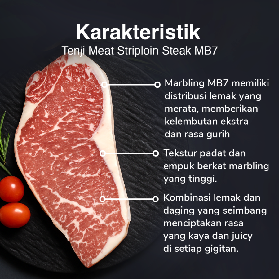 Striploin Steak MB7 Tenji Meat 200gram