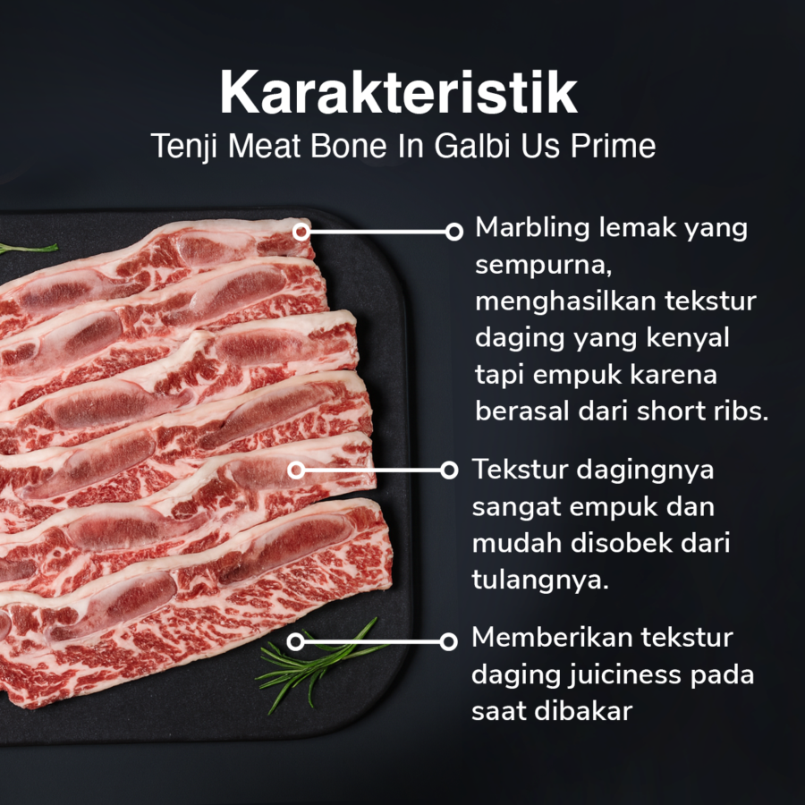 Bone In Galbi Us Prime Tenji Meat 500gram