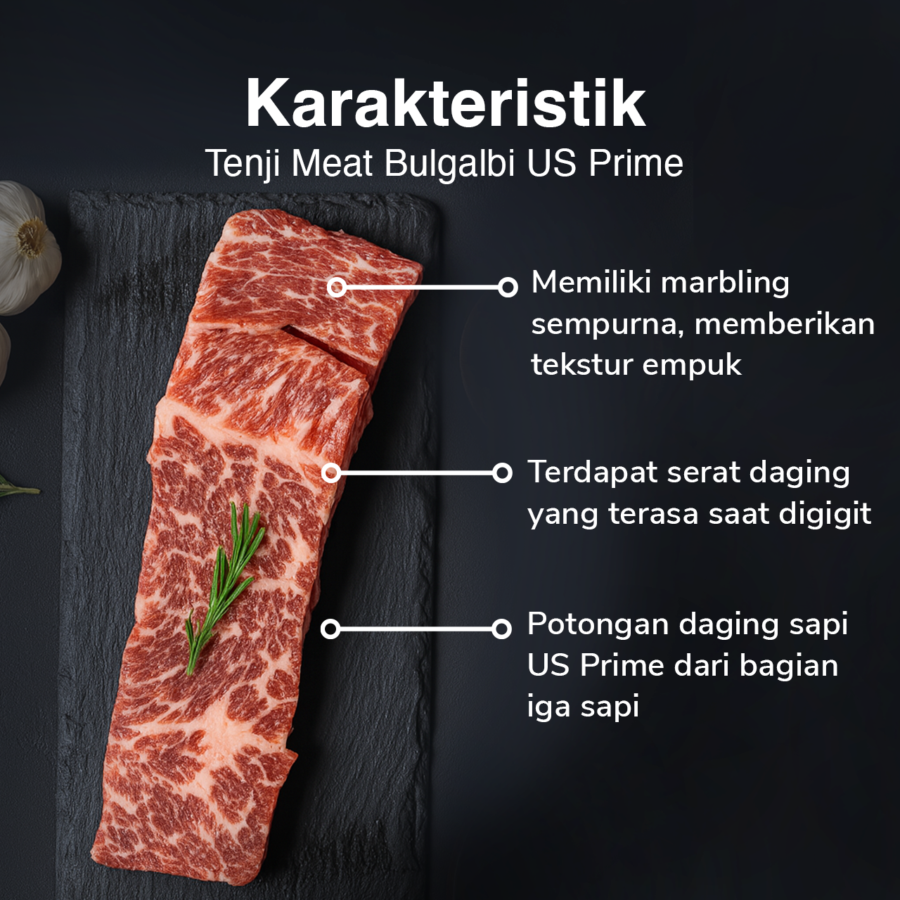 Bulgalbi US Prime Tenji Meat 260-290gram
