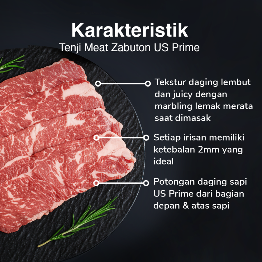 Zabuton US Prime Tenji Meat 200gram