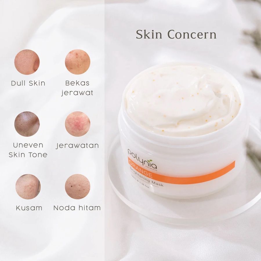 Polynia Orange Brightening Masker Wajah 100ml