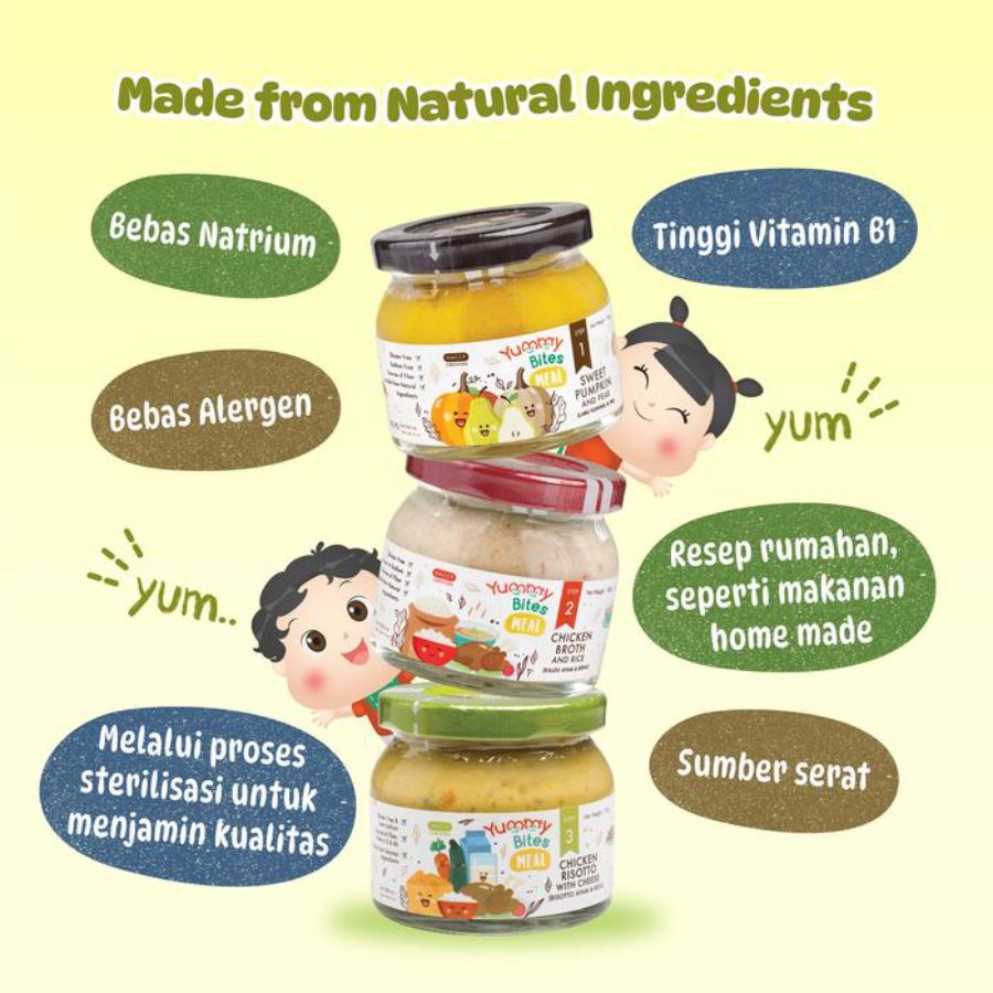 Yummy Bites Meal Step 1 Sweet Pumpkin & Pear MPASI 145gram