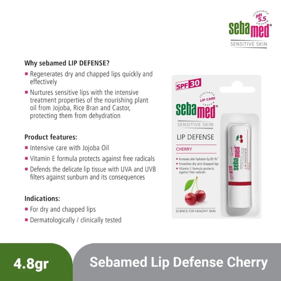 Sebamed Lip Defense Cherry SPF30 Lip Balm 4gram