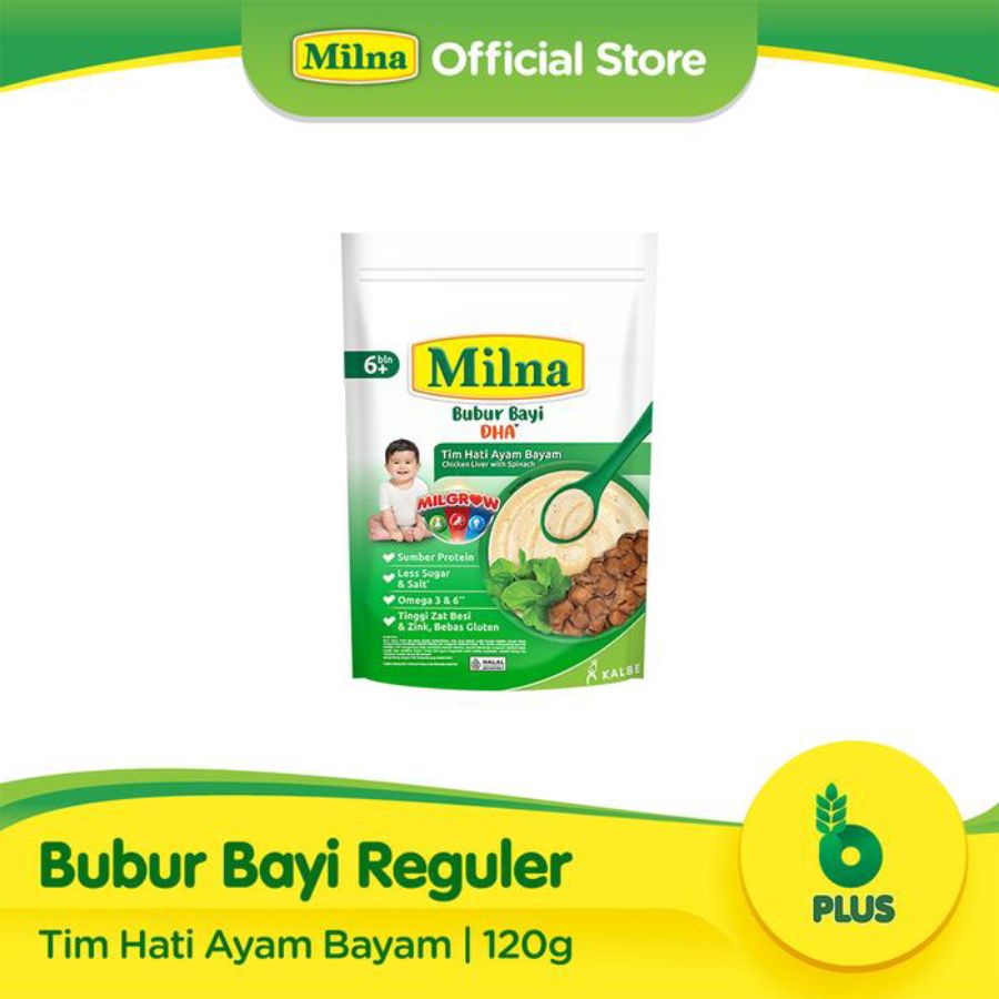 Milna Bubur Bayi Tim Hati Ayam & Bayam 6+ Bulan 120gram