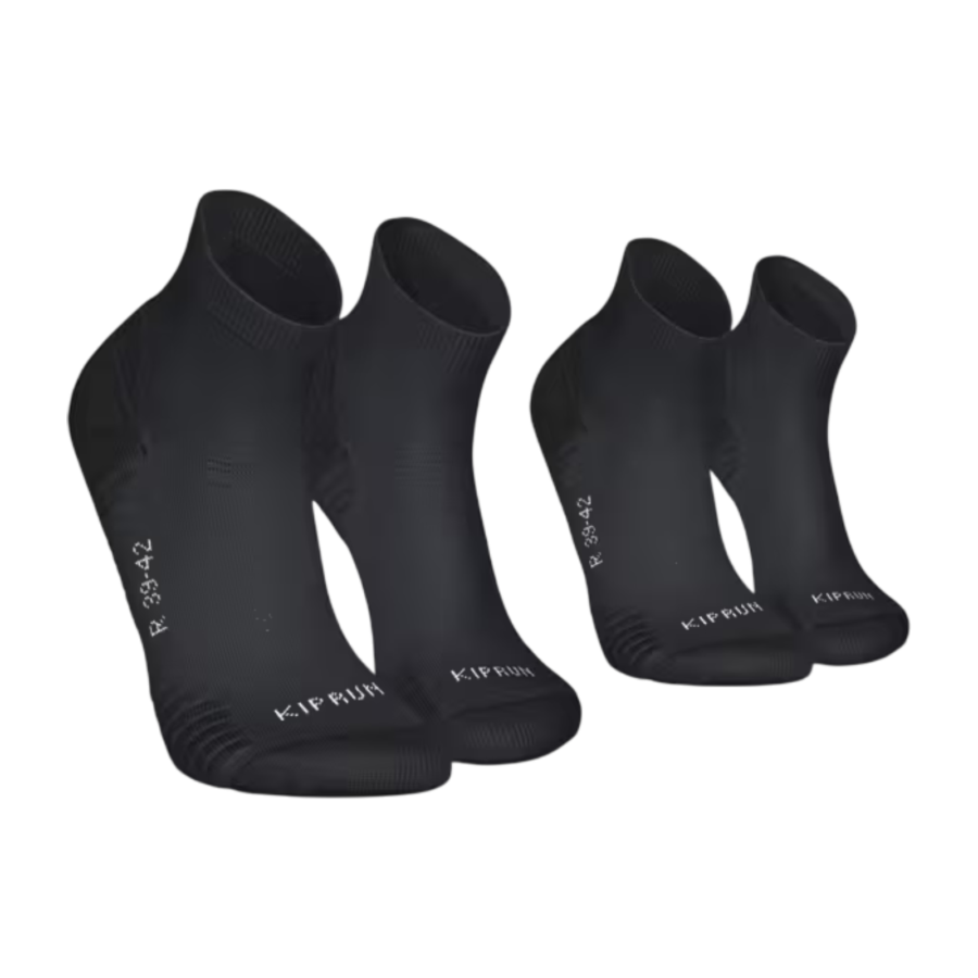 Kiprun Decathlon Kaos Kaki Lari RUN500 Thick Mid Black Size EU 39-42 2pair
