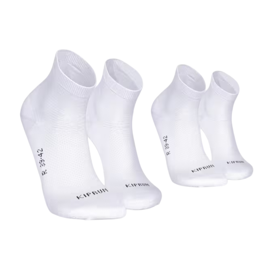 Kiprun Decathlon Kaos Kaki Lari RUN500 Thick Mid White Size EU 43-46 2pair