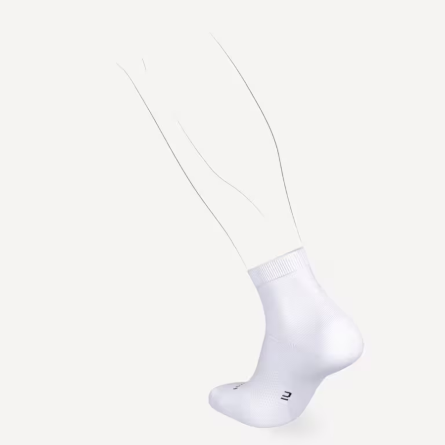 Kiprun Decathlon Kaos Kaki Lari RUN500 Thick Mid White Size EU 35-38 2pair