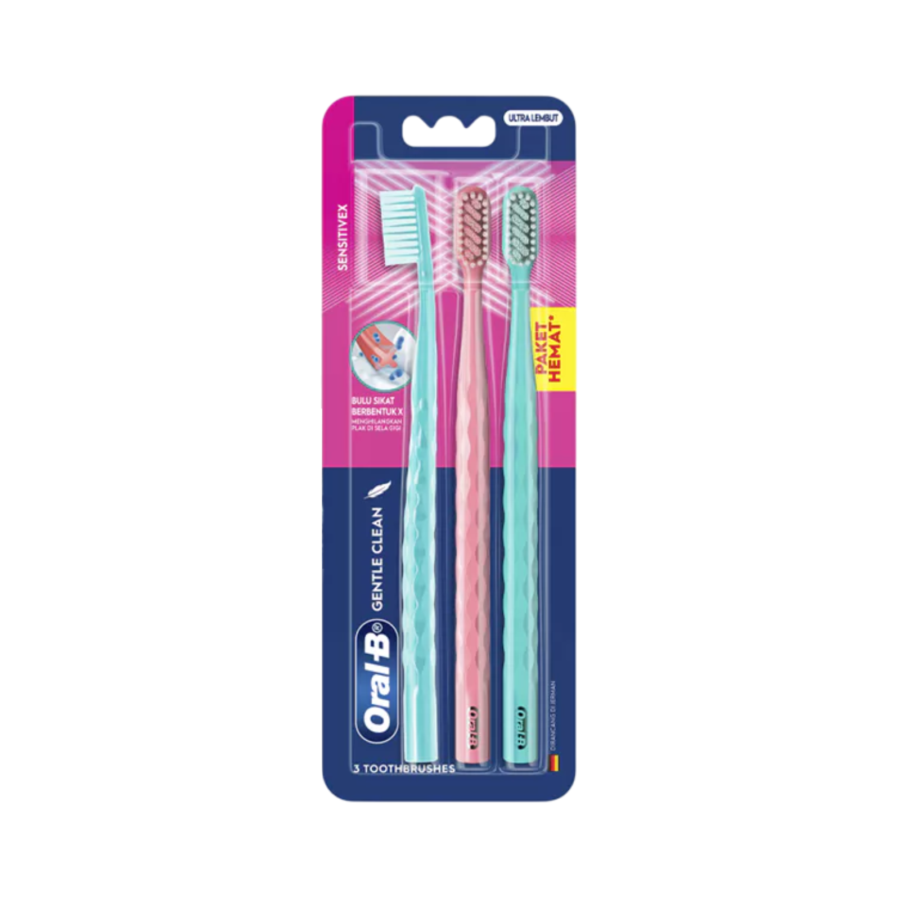 Oral-B Sensitive X Deep Clean Ultra Soft Toothbrush 3pcs