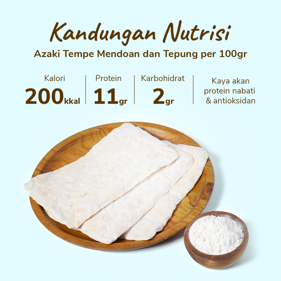 Azaki Tempe Mendoan dan Tepung 3 pcs 1pack