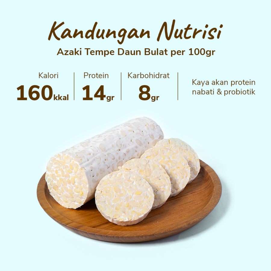 Azaki Tempe Daun Bulat 1 pcs 350gram