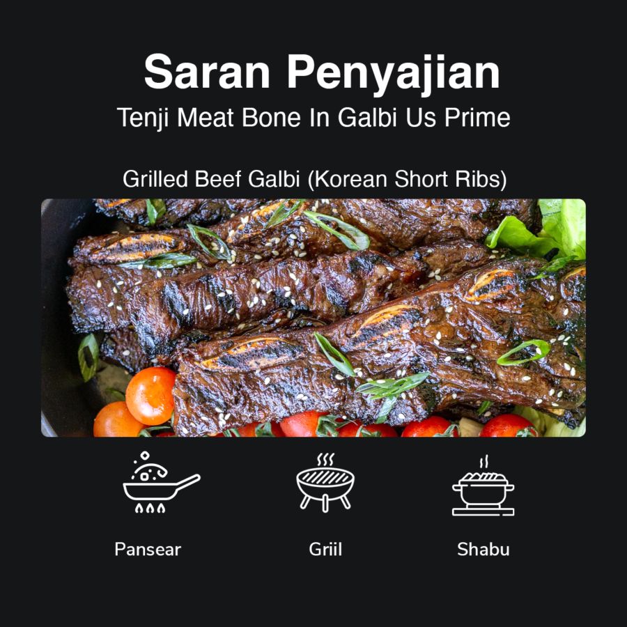 Bone In Galbi Us Prime Tenji Meat 500gram