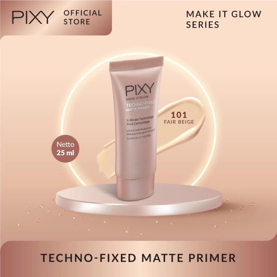 Pixy Make It Glow Techno Fixed Matte Primer 101 Fair Beige 25ml