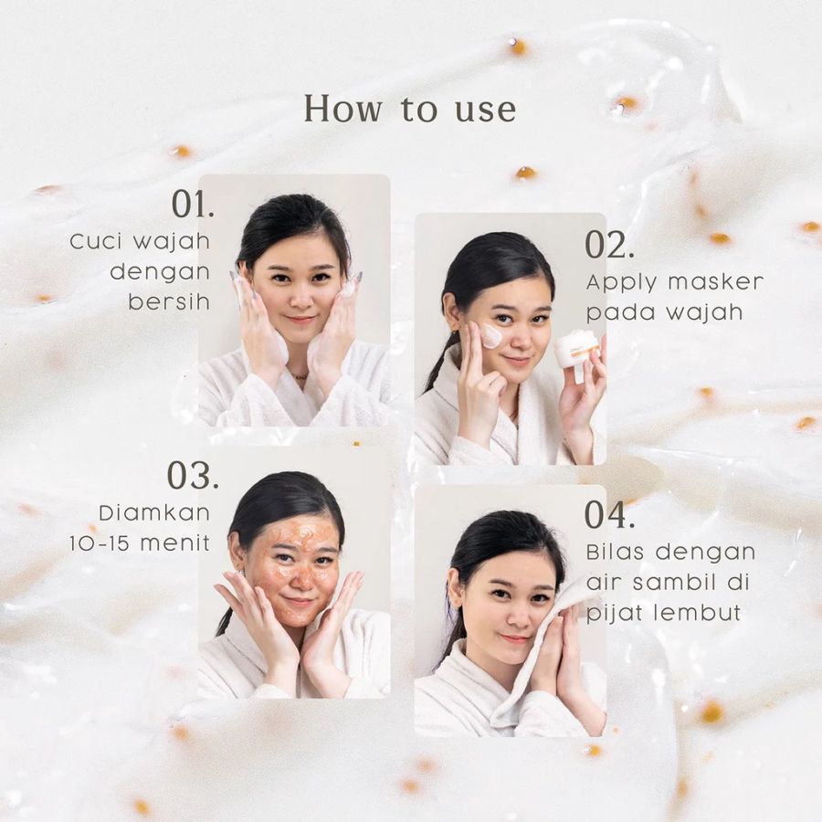 Polynia Orange Brightening Masker Wajah 100ml