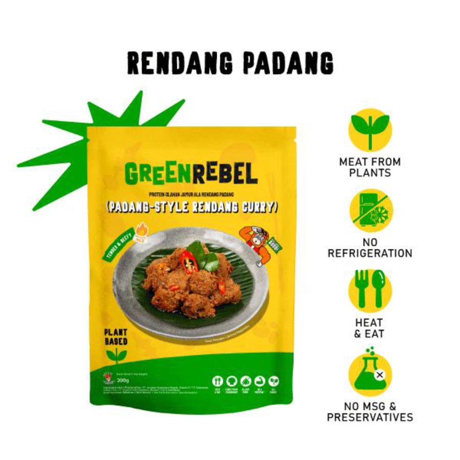 Green Rebel Protein Olahan Jamur Ala Indonesian Rendang Curry 200gram