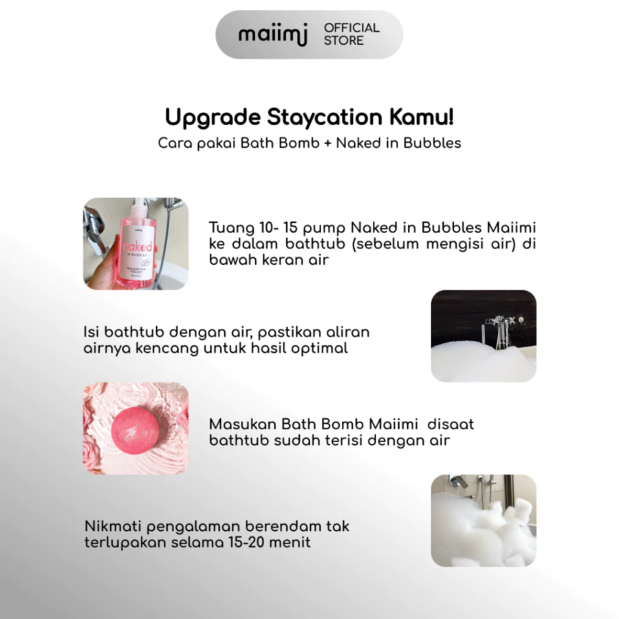 Maiimi X HMNS Naked in Bubbles O Bubble Bath 250ml