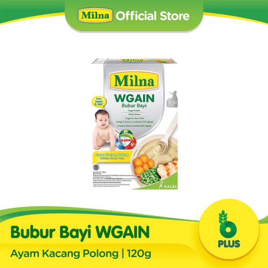 Milna Wgain Bubur Bayi Ayam Bayam 120gram