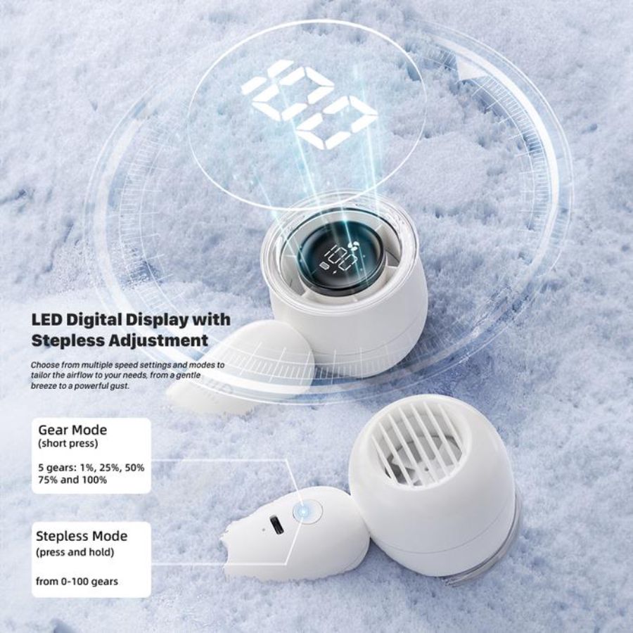 KiiP Portable Handheld Mini Fan FAN03 Beige 1pcs