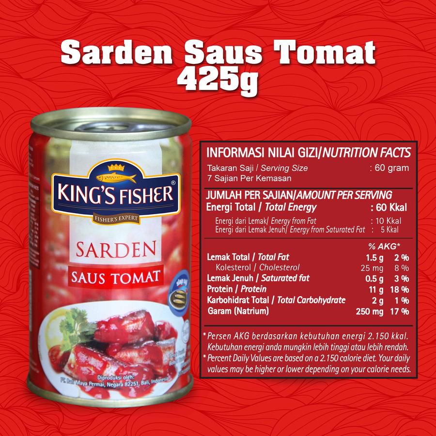 King's Fisher Sardines in Tomato Sauce 425gram