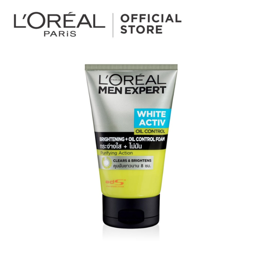 L'Oreal Paris Men Expert White Active Oil Control Facial Foam 100ml