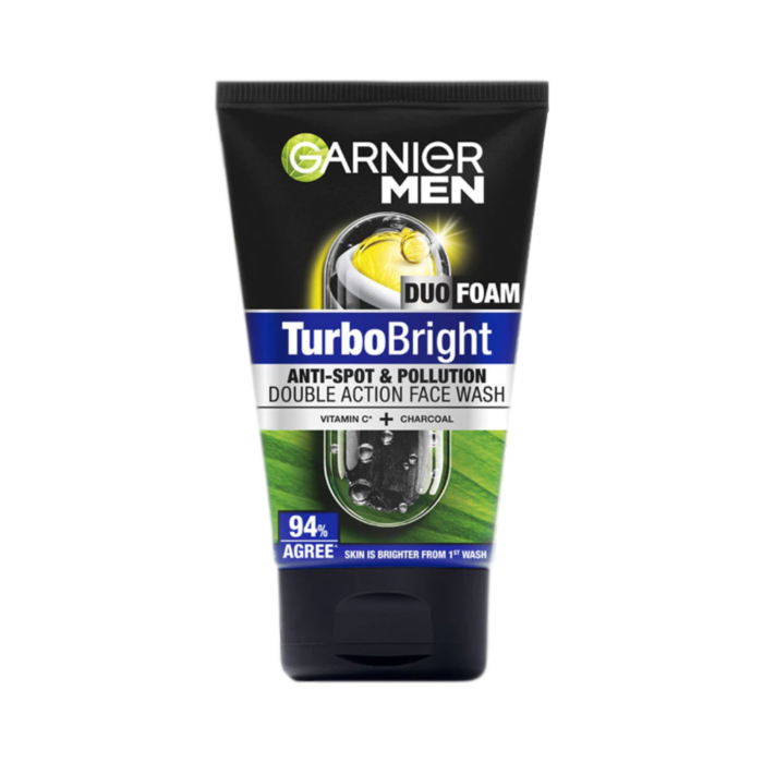 Garnier Men Turbo Bright Duo Foam Double Action Face Wash