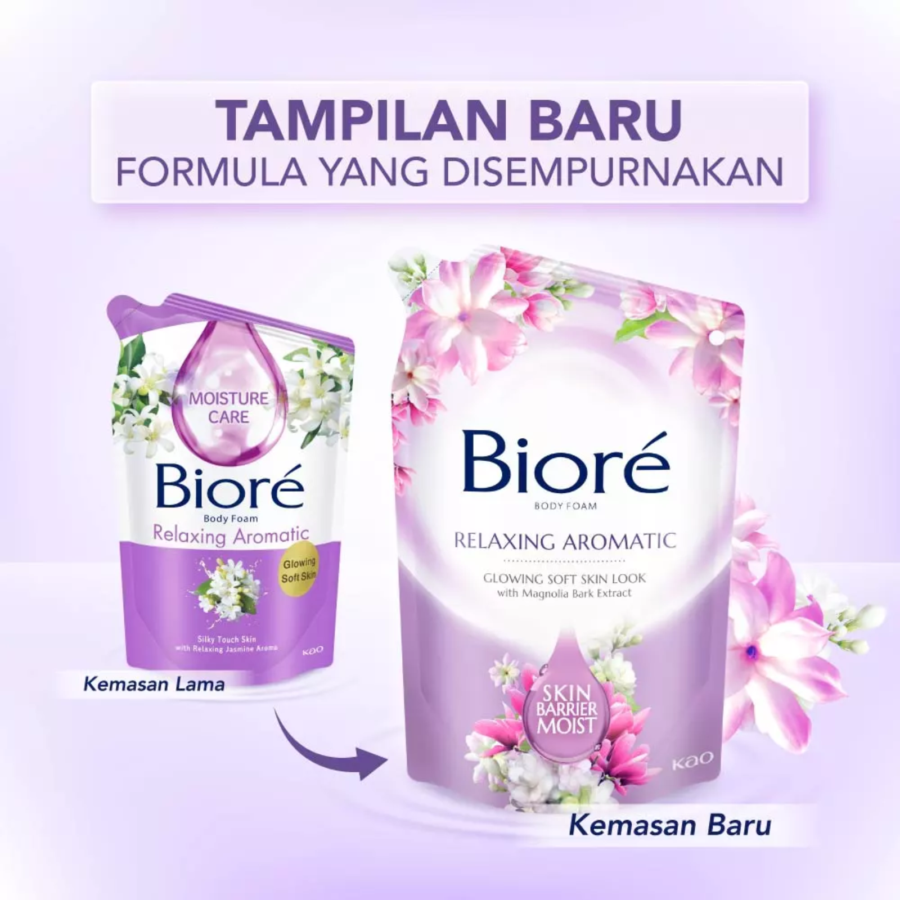 Biore Relaxing Aromatic Magnolia Bark Extract Body Foam 550ml