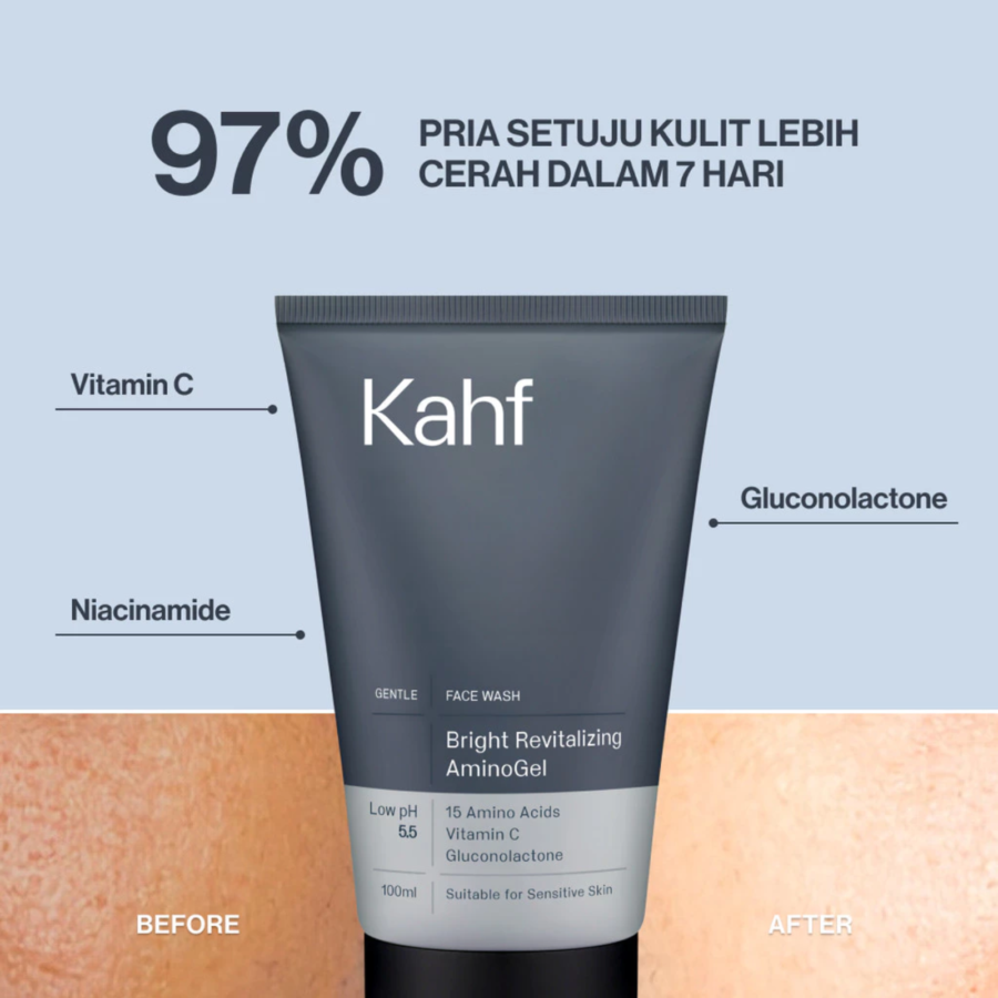 Kahf Bright Revitalizing Amino Gel Face Wash 100ml