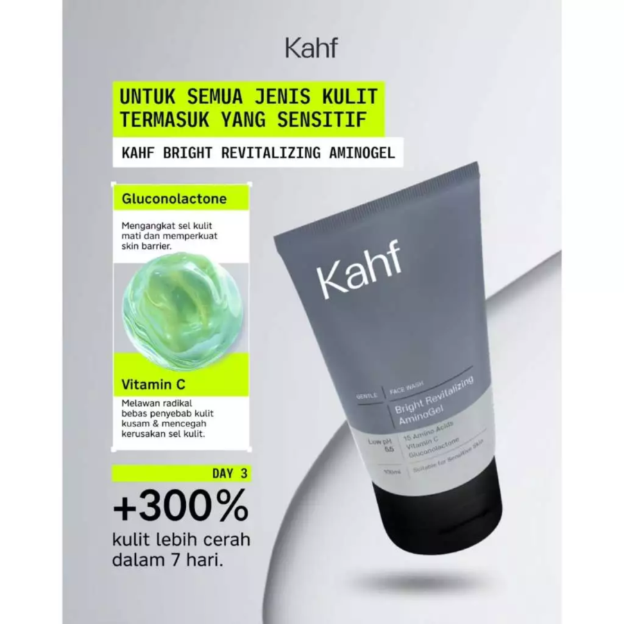Kahf Bright Revitalizing Amino Gel Face Wash 100ml